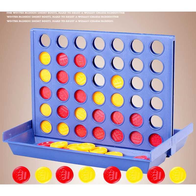 

100Sets Kids Funny Intelligent Connect Educational Toys Four In A Row Game Chess