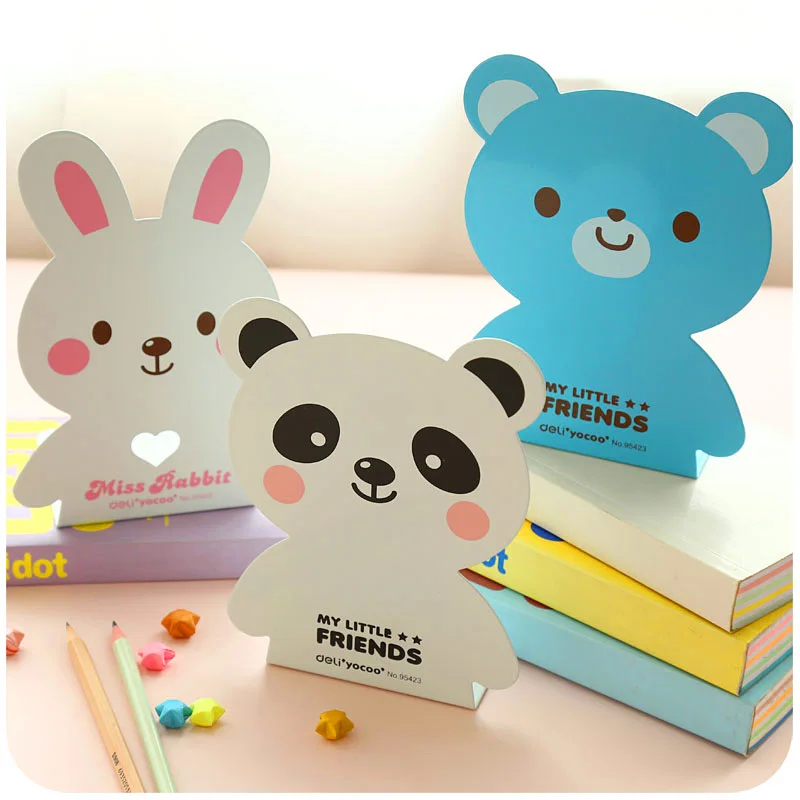 1 пара/лот милый металлический книжный держатель с мультяшными животными панда