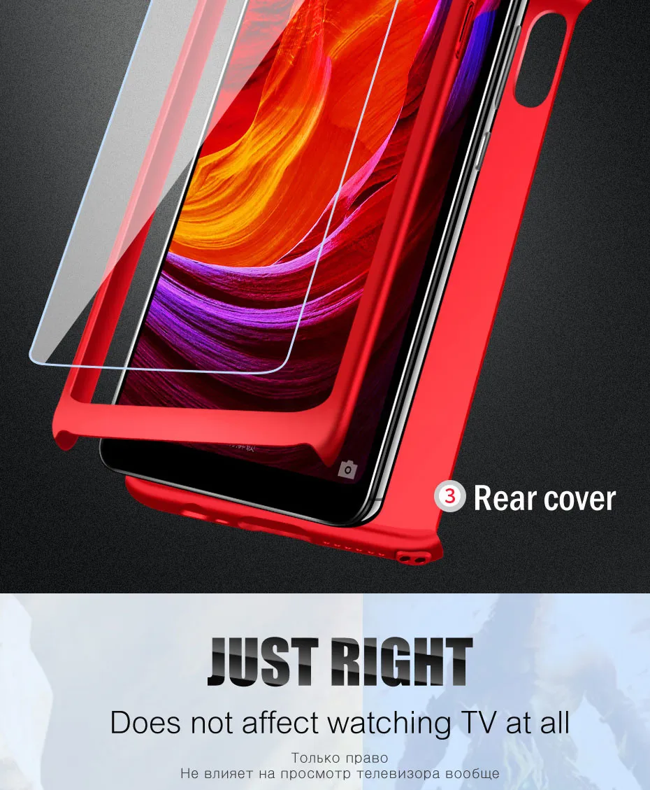 Роскошный 360 полный защитный чехол для телефона Xiaomi Pocophone F1 6 6X для Redmi 4A 4X5 5A Note 4 Pro 4X Note 5A чехол со стеклом
