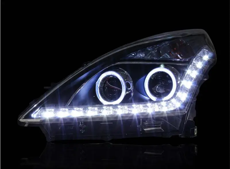 1 комплект автомобиля Стайлинг для Nissan Teana фары 2008 2009 2010 год Altima фары hid DRL Биксеноновые линзы Высокий Низкий Луч парковки
