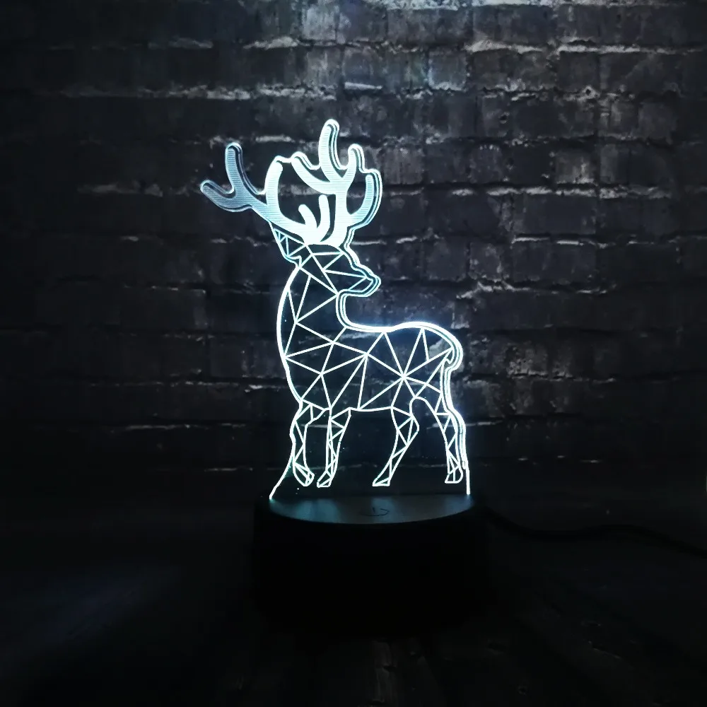Веселый Рождественский подарок Снежная Лента 3D USB светодиодный светильник изменение цвета стол ночник RGB База ребенок сон Иллюзия эффект