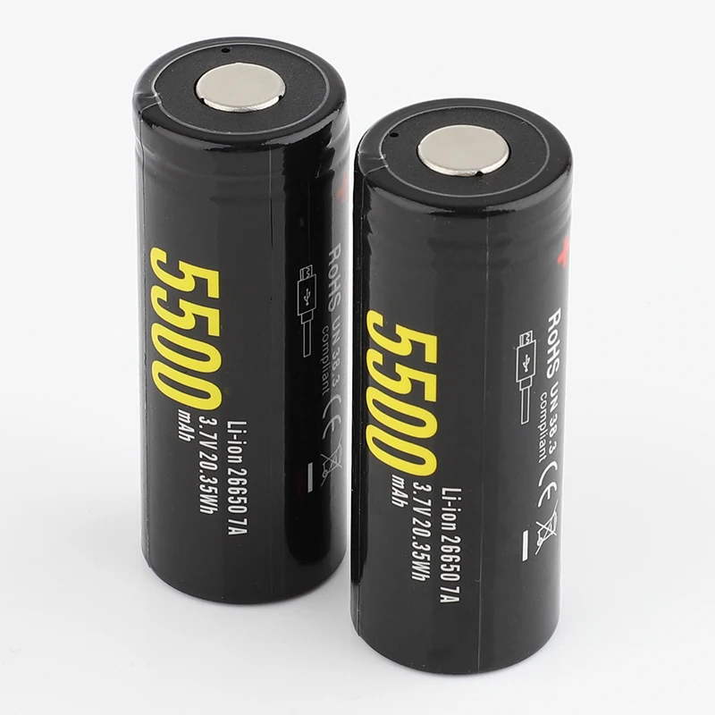 1 шт. бренд soshine 26650 аккумулятор 5500 мАч с usb зарядным портом перезаряжаемый аккумулятор с защитными батареями Micro-USB