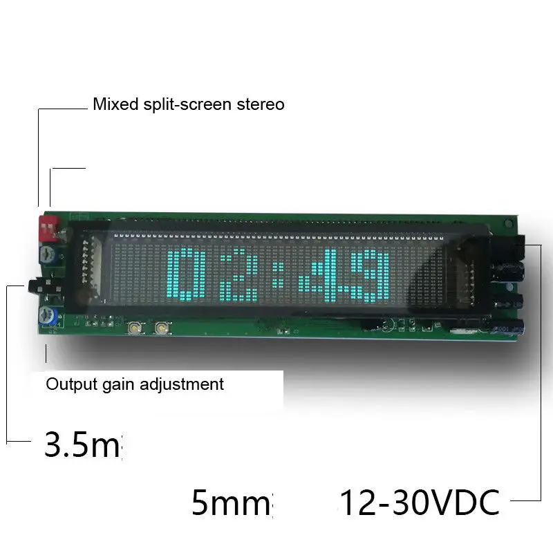 12 V-24 V с частотно-регулируемым приводом часы дисплей музыкального спектра