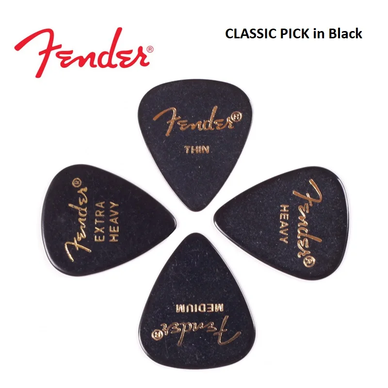 

Fender 351 SHAPE CLASSIC PICKS - Black, 4 Gauge Available, Sell by 1 piece