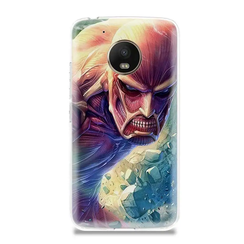 Сапоги для косплея Shingeki No Kyojin Аниме Силиконовые узорчатый чехол Motorola G5 G5S G6 E4 E5 G7