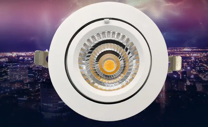 12W15W 25W 40W Dimmable COB светодиодный светильник с поворотом на 360 градусов, Встраиваемый светодиодный потолочный Точечный светильник, встроенные светильники для домашнего освещения
