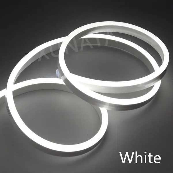 Белый DC12V RGB Неоновый светодиодный светильник красный/зеленый/синий/теплый/белый 120 светодиодный s/m водонепроницаемая лента 2835 гибкий неоновый светильник - Испускаемый цвет: Белый