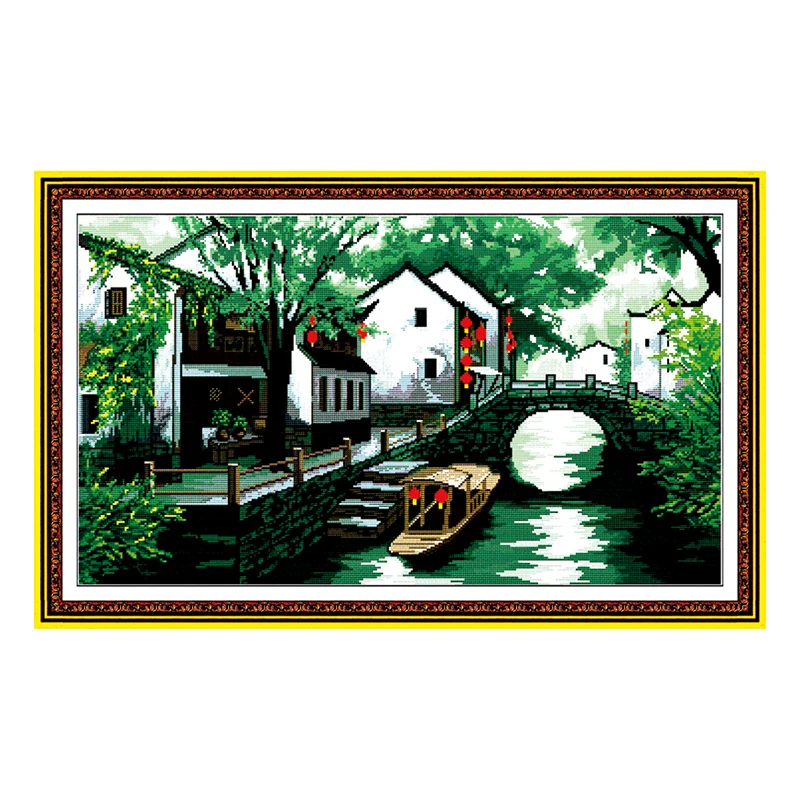 Набор для вышивки крестиком Joy Sunday Yangtze River delta scenic DMC14CT 11CT хлопковая ткань детская