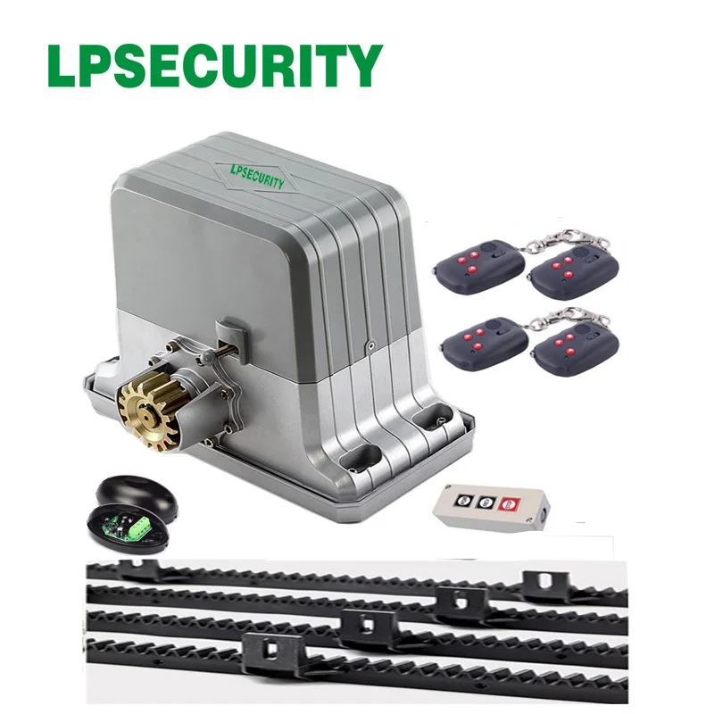 LPSECURITY водонепроницаемый раздвижной автоматический и пульт дистанционного управления Открыватель ворот для 1800 кг портальный вес Раздвижные Ворота Оператор Enginee - Цвет: kit6