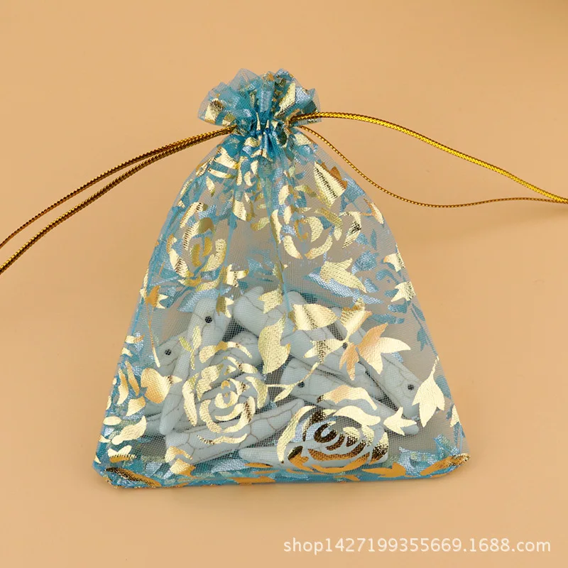 Подарочные сумки из органзы недорогие мешочки на заказ 7x9 см 100 шт./лот оптовая