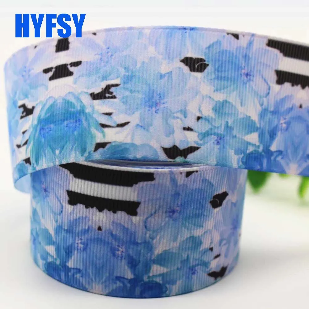 Hyfsy 10023 25 38 мм большая Цветочная лента 10 ярдов DIY материалы для волос бант