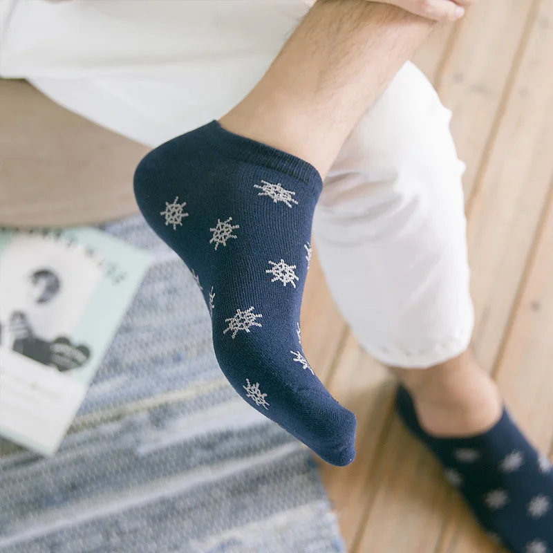 2017 фирменные мужские носки весенне-летние классные темно-синие хлопковые