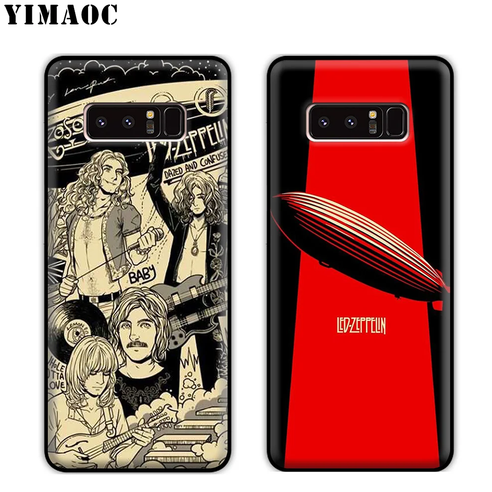 YIMAOC Led Zeppelin ACDC полосы Мягкий силиконовый чехол для samsung Galaxy Note 10 Plus 9 8 A9 A8 A6 2018 A5 A3 2017
