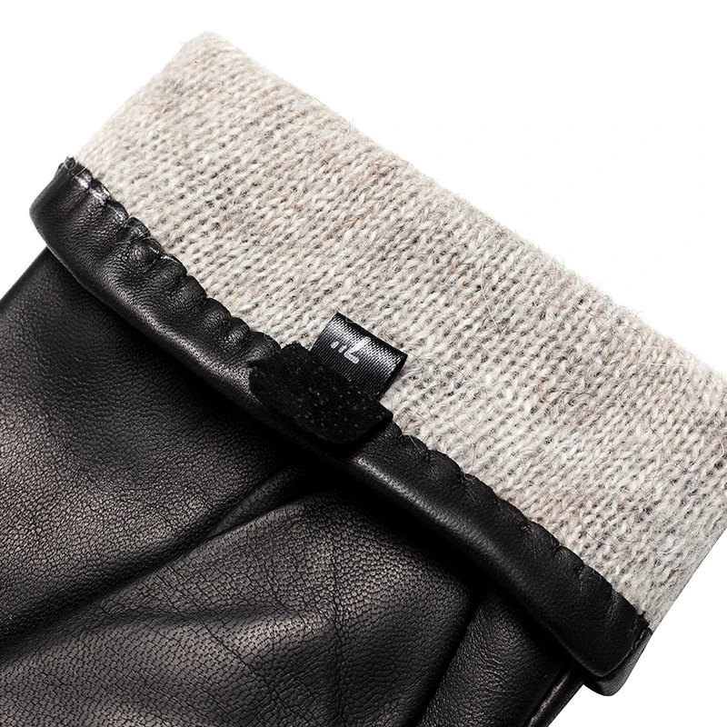 Натуральная Кожа перчатки Высшего Сорта женские Моды кожаные Старинные зимние