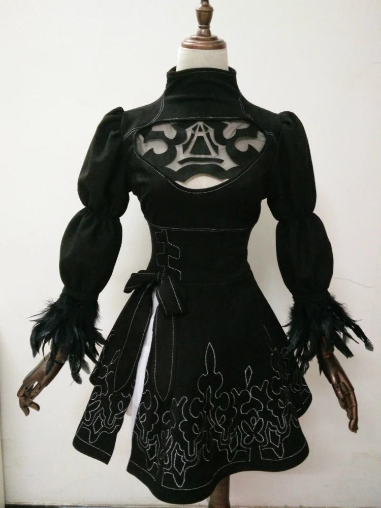 Хэллоуин НИС: Automata 2B YoRHa NO.2 Тип B женский косплей черная кожа Косплей Костюм Аниме
