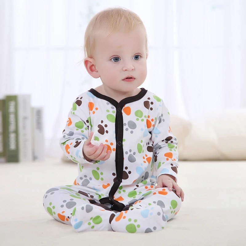 3pcs/lot Baby Footies Boy Newborn Bebe Body Suit Clothes Long Sleeve Autumn Infant Jumpsuit Cotton Winter Pants | Детская одежда и