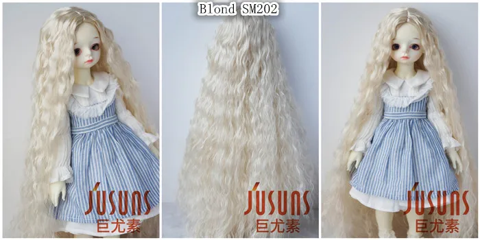 JD138B 1/6 1/4 1/3 длинной волны BJD химическое мохер кукла парики YOSD MSD SD для детей от 6 до 7 дюймов 7-8 дюймов, 8-9 дюймов парик аксессуары для куклы