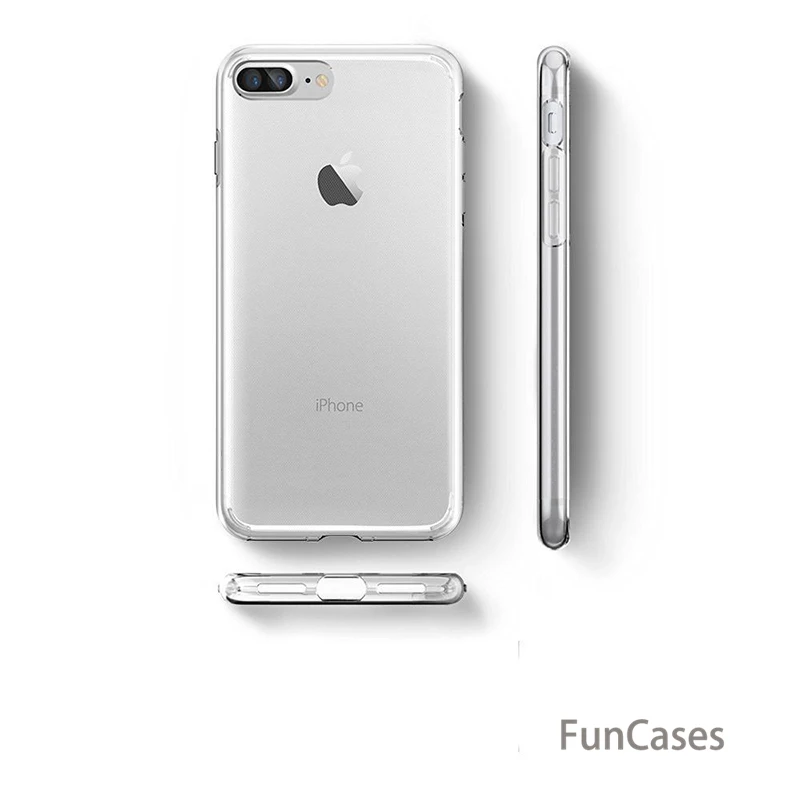 Ультратонкий Мягкий Прозрачный чехол из ТПУ для iPhone 5 5S SE 6 6S Plus 7 8 8Plus X Прозрачная