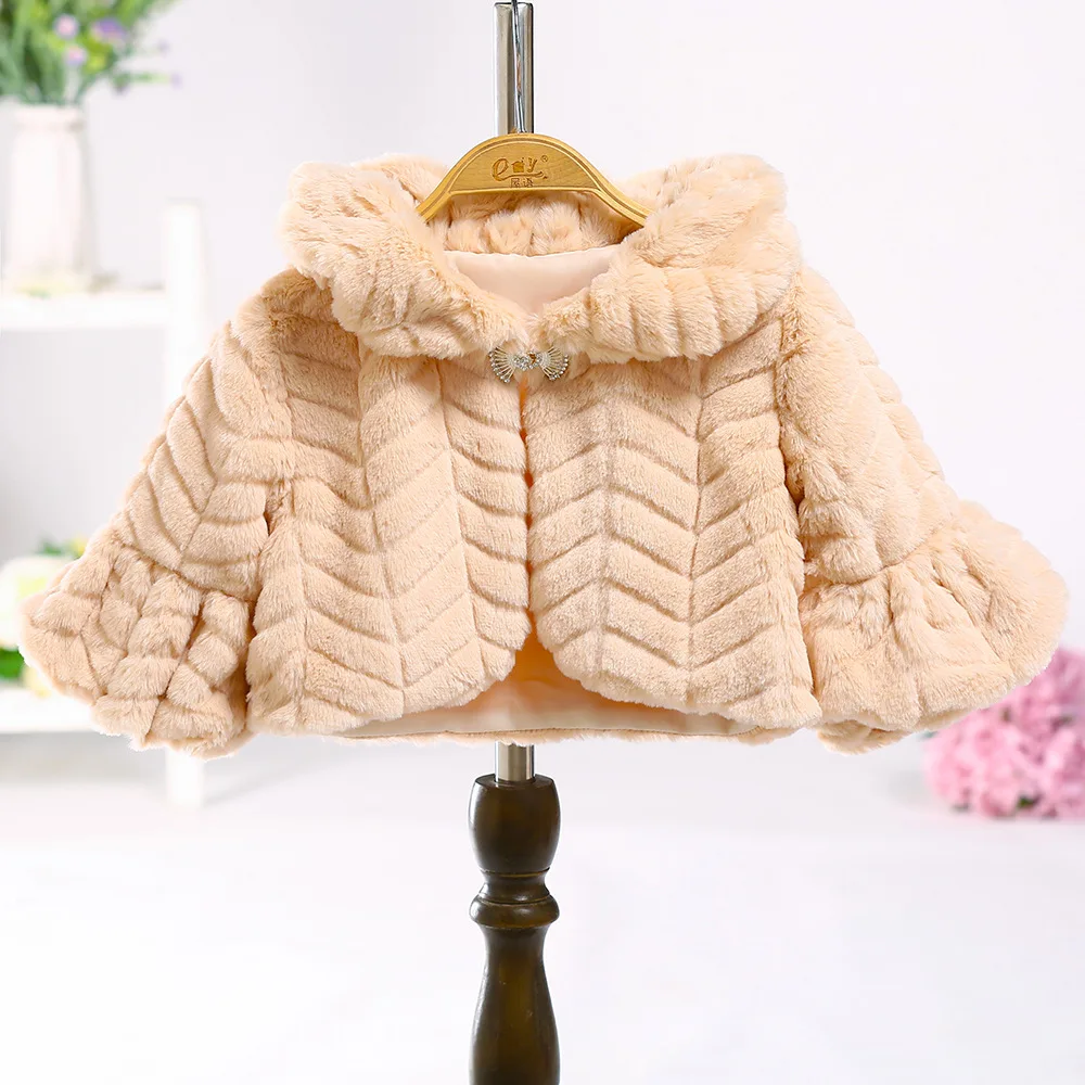 2019 Spring Autumn Jacket For Girls Fur Coat Kids Warm Outerwear Shawl Cape Children Clothes | Детская одежда и обувь