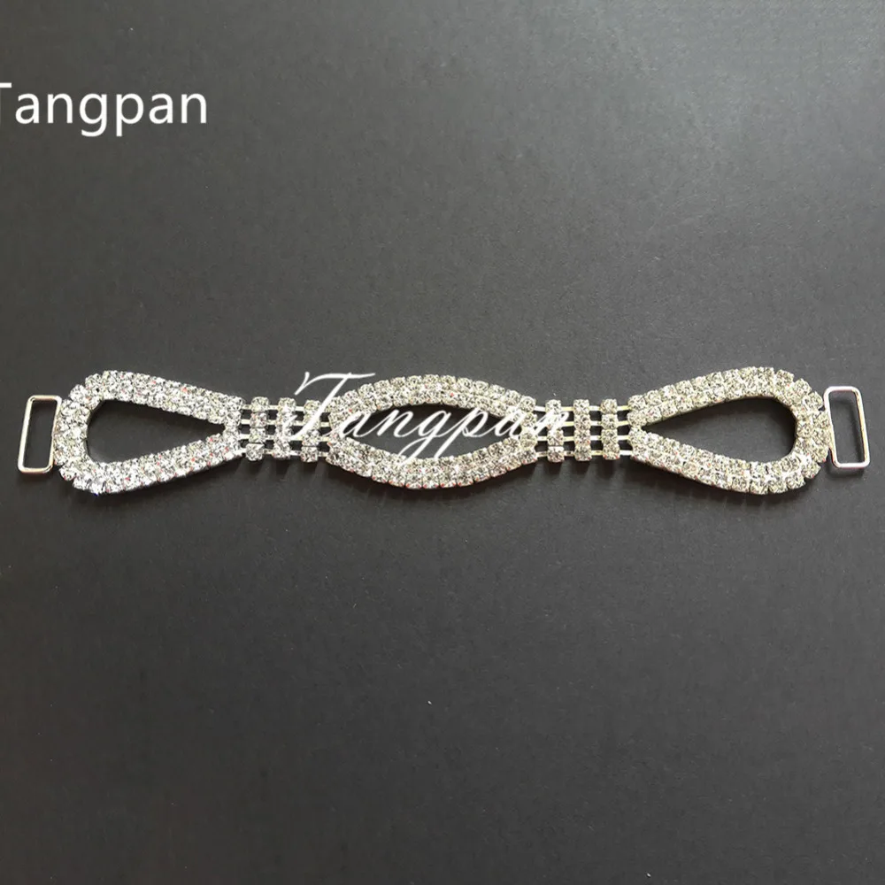 Tangpan 10 шт. бриллиантовый жемчуг стразы бриллиант ремешок Пряжка обувь цепочка