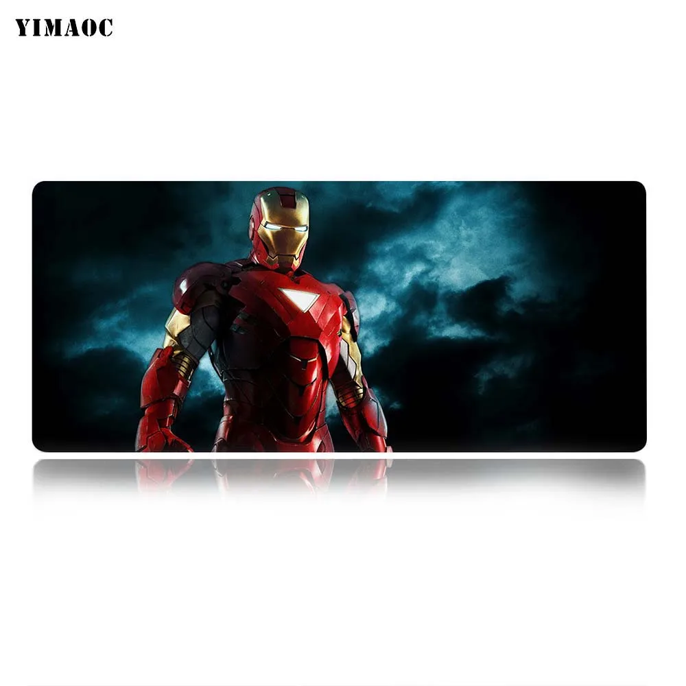YIMAOC Marvel Железный человек арт коврик для мыши 30x80 см компьютерная коврик для мыши Противоскользящий натуральный резиновый игровой коврик для мыши