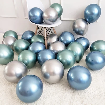 12pcs/lot Pink Chrome Metallic balloon Golden latex Wedding Bridal Shower Theme Party Air Helium Decor 10 inch Balloons | Дом и сад