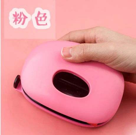 Ручка 2 Дырокол кольцо альбом Бумага резак DIY A4 Вкладные листы из джинсовой ткани с низким вырезом на Скрапбукинг инструменты офисная прищепка расходные материалы - Цвет: pink