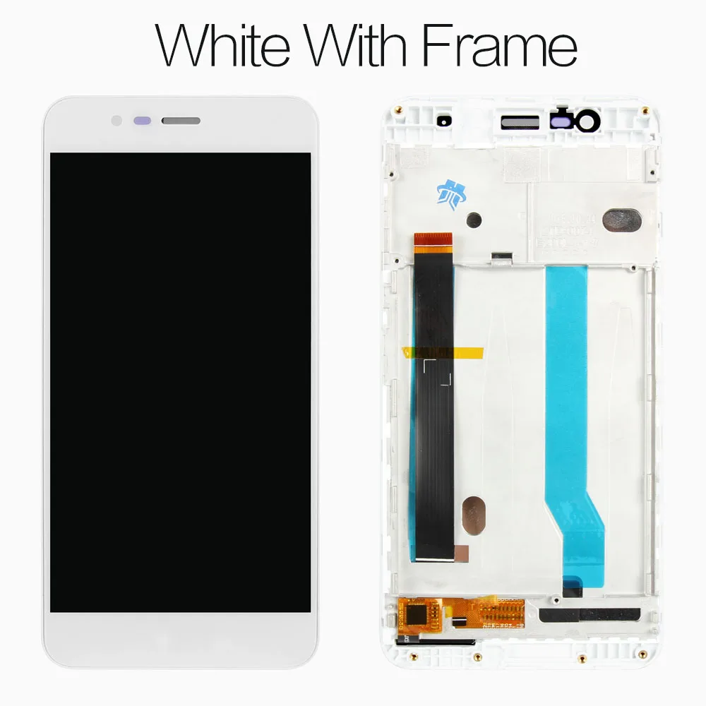 White With Frame ЖК-дисплей сенсорный экран 5,2 ''для Asus Zenfone 3 Max ZC520TL X008D ЖК-экран дигитайзер стеклянная сенсорная сборка/рамка 1920*1080 - Цвет: White With Frame