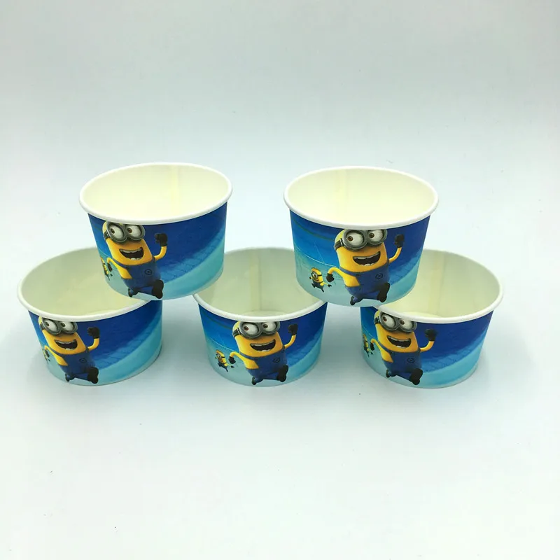 10 шт./лот чашки для мороженого с миньонами Детские вечерние принадлежности дня