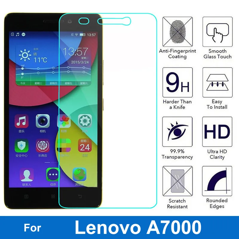 Закаленное защитное стекло 9H для Lenovo A7000 Защитная пленка K3 Note A 7000 Dual Sim Plus pelicula de