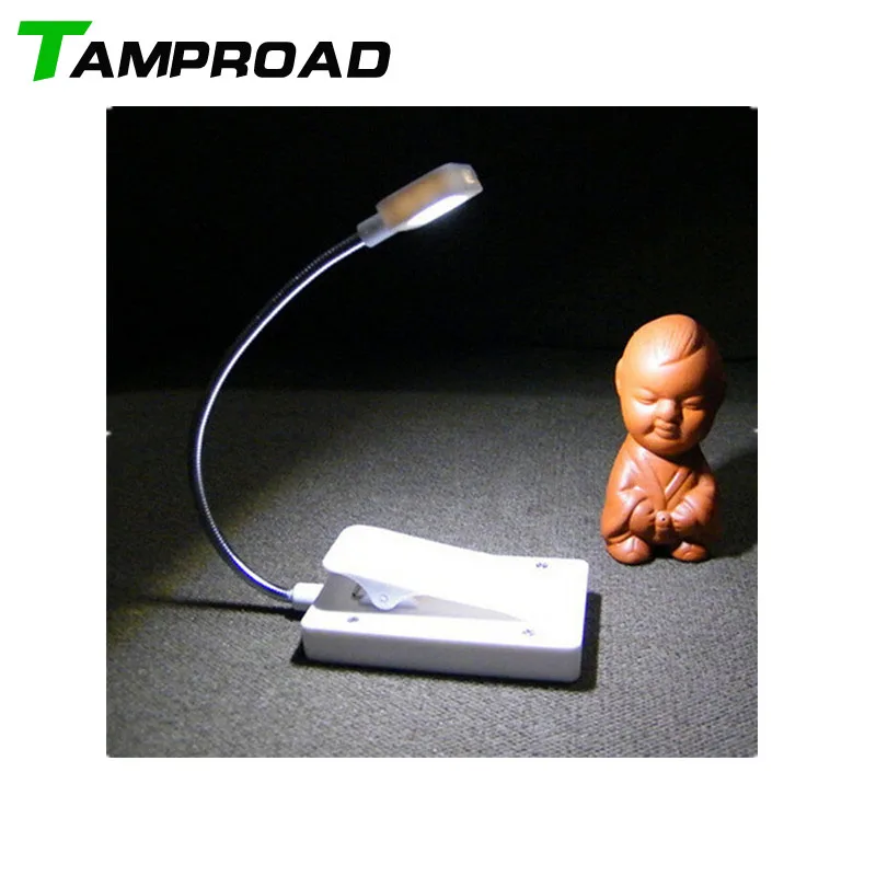TAMPROAD Солнечная мини Гибкая лампа для чтения с зажимом зарядка USB на солнечных