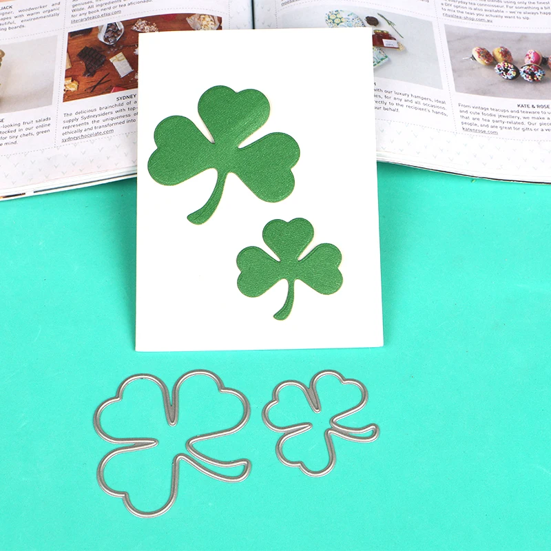 DUOFEN штампы для резки металла shamrock трафарета в форме листьев DIY бумажного ремесла