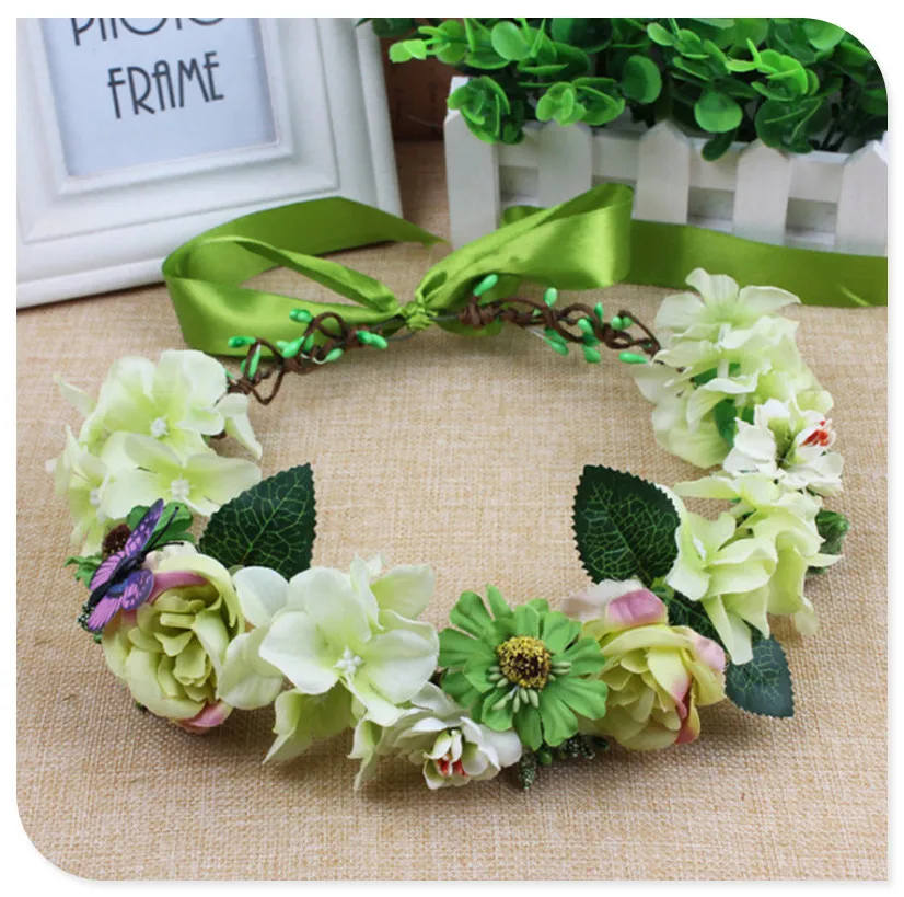 Для женщин цветок корона 2017new женский Богемия Регулируемый corolla Роза невесты