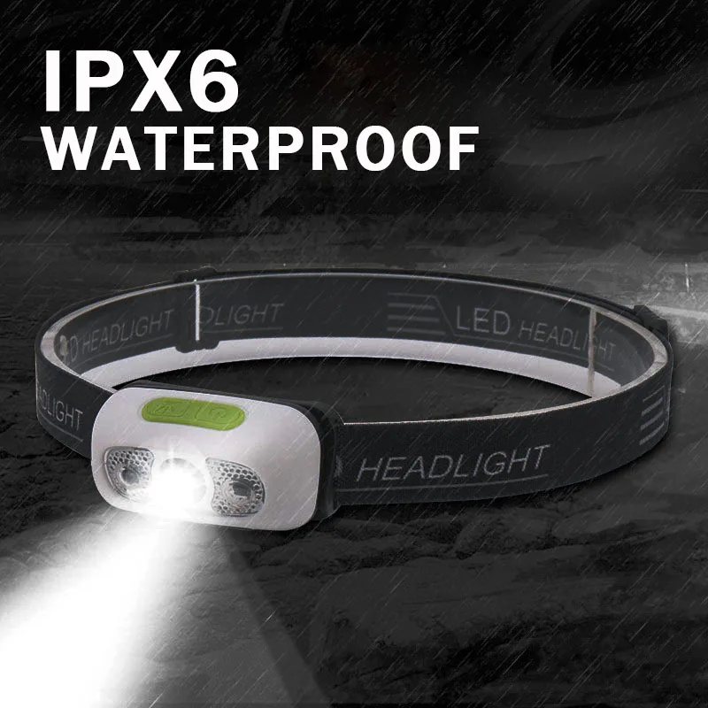 10000Lm Mini LED Headlamp Body Motion Sensor Headlight With USB charging Rechargeable Camping Flashlight Head Light Torch Lamp