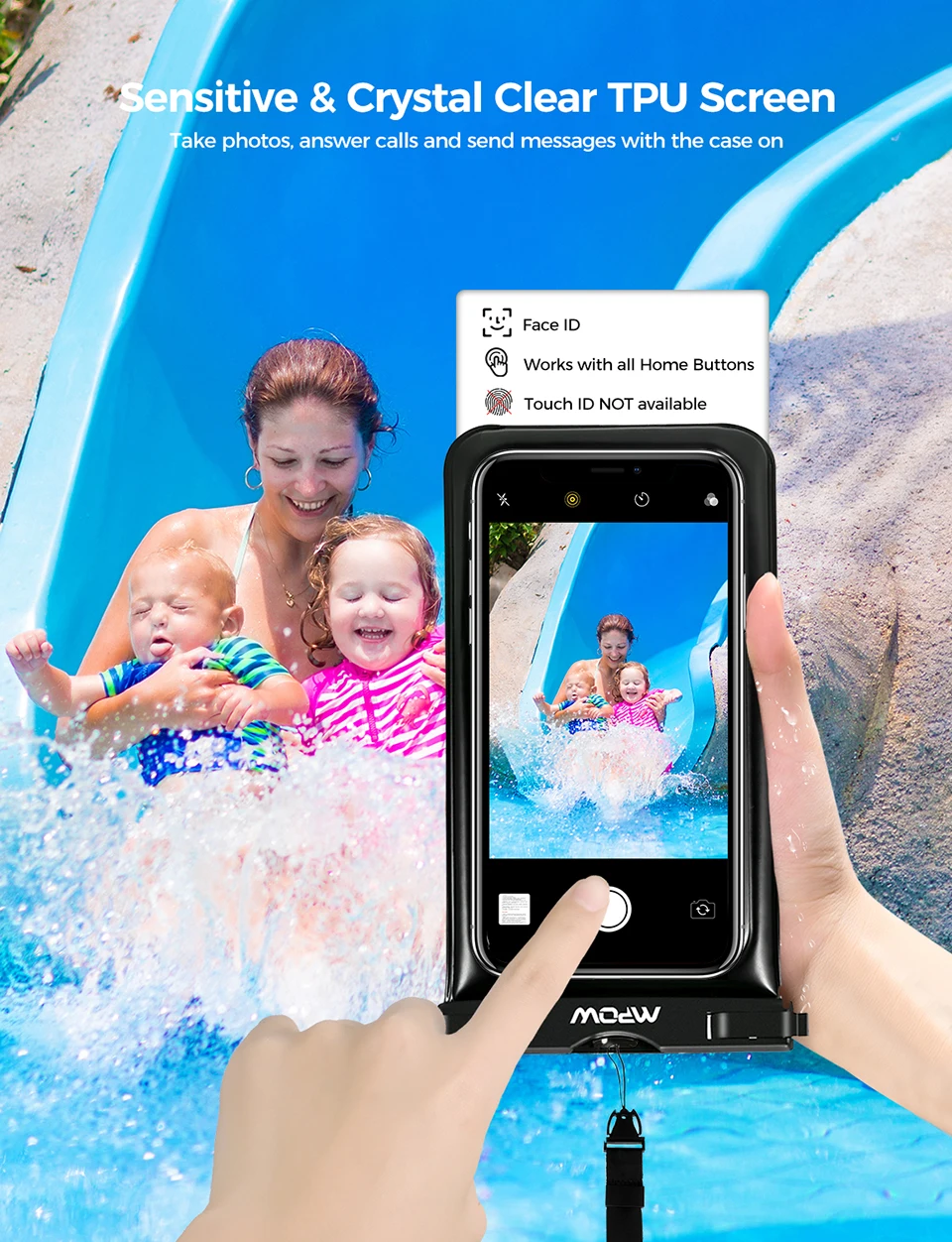 2 шт Mpow 6,5 дюймов IPX8 Водонепроницаемый Чехол универсальный чехол для телефона чехол сумка для Плавание для iphone 7/7 Plus/X/XR/6 huawei P20 Lite