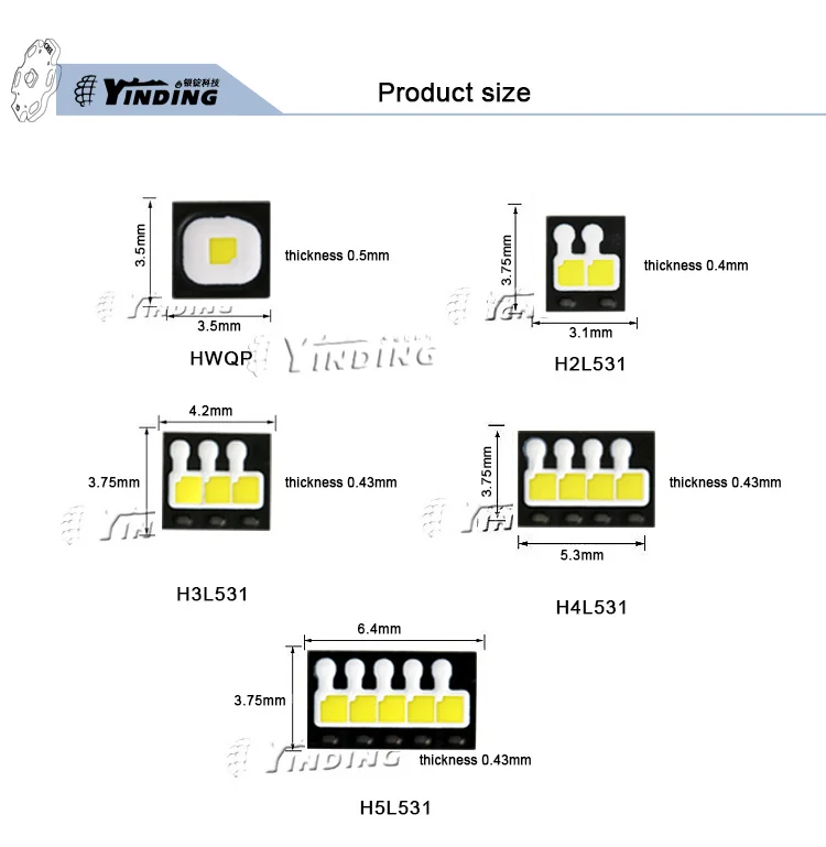 5 шт. OSRAM LUW HWQP H5L531. TE 5-22 Вт светодиодный излучатель холодный белый Высокая мощность светодиодный светильник бусины фары автомобиля фитиль с 20 мм Медь PCB
