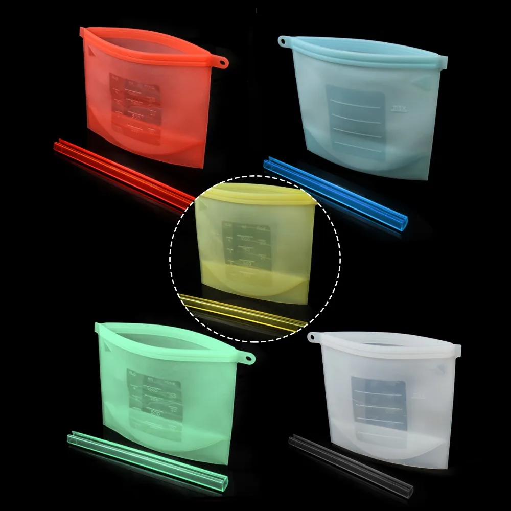 1 шт. 1000 мл Кухня Еда запечатывания сумка для хранения многоразового