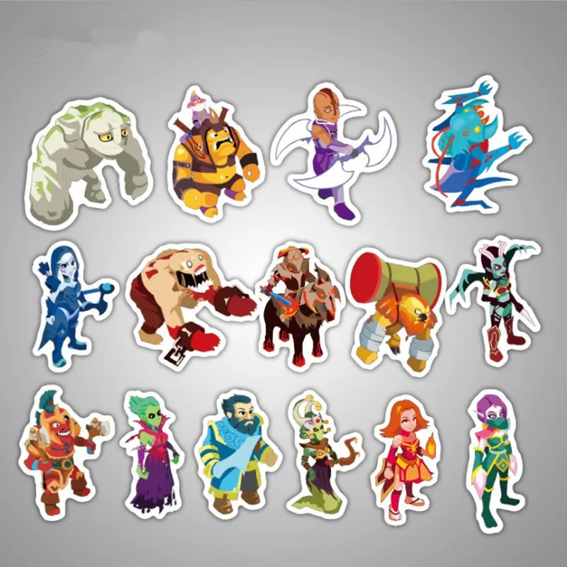 50pcs/set dota ancient ruins guarding the trolley box cute waterproof guitar skateboard graffiti stickers car cool gift | Игрушки и