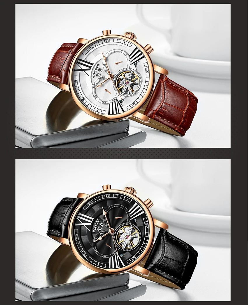 KINYUED часы-скелетоны от ведущего бренда, автоматические Tourbillon, механические часы для мужчин, водонепроницаемые спортивные военные часы horloges mannen, Прямая поставка
