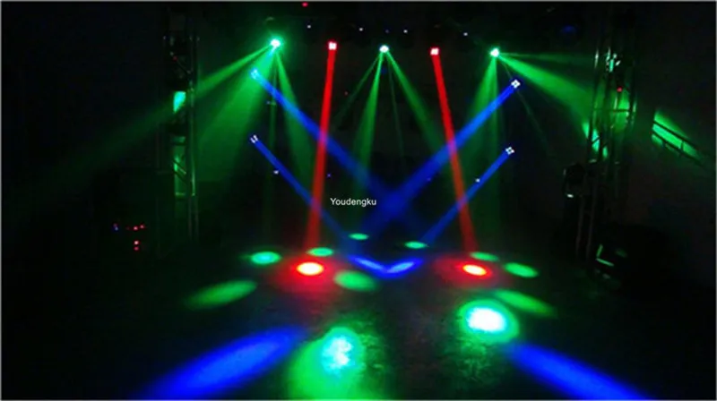 6 шт. dj party lights 25 Вт led moving head rgbw 4в1 вращающийся движущийся головной свет 4x25|Эффект