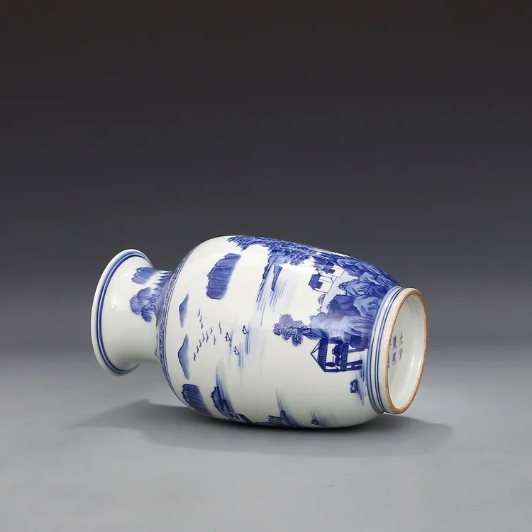 Художественная сине-белая ваза Qing Kangxi антикварная фарфоровая коллекция из