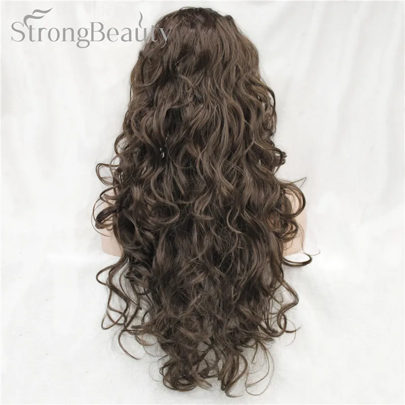 StrongBeauty 26 дюймов синтетический полупарик длинный кудрявый парик с повязками натуральный разрез стиль волос для женщин - Цвет: 6