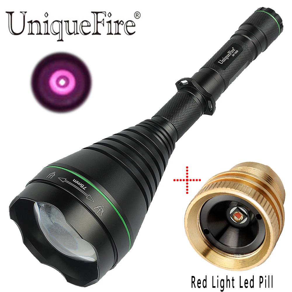 

UniqueFire 1508 T75 ИК 940 мм светодиодный инфракрасный фонарик Lanterna 3 модов зум-фонарь с XRE красный держатель лампы для охоты