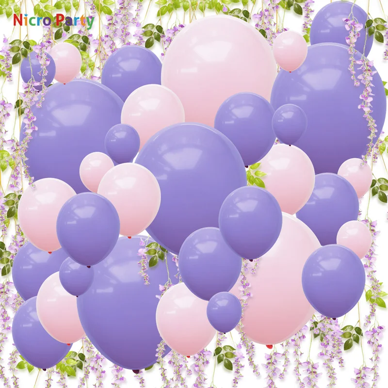 Nicro 82 шт./компл. фиолетовые розовые воздушные шары Искусственный Wisteria набор для