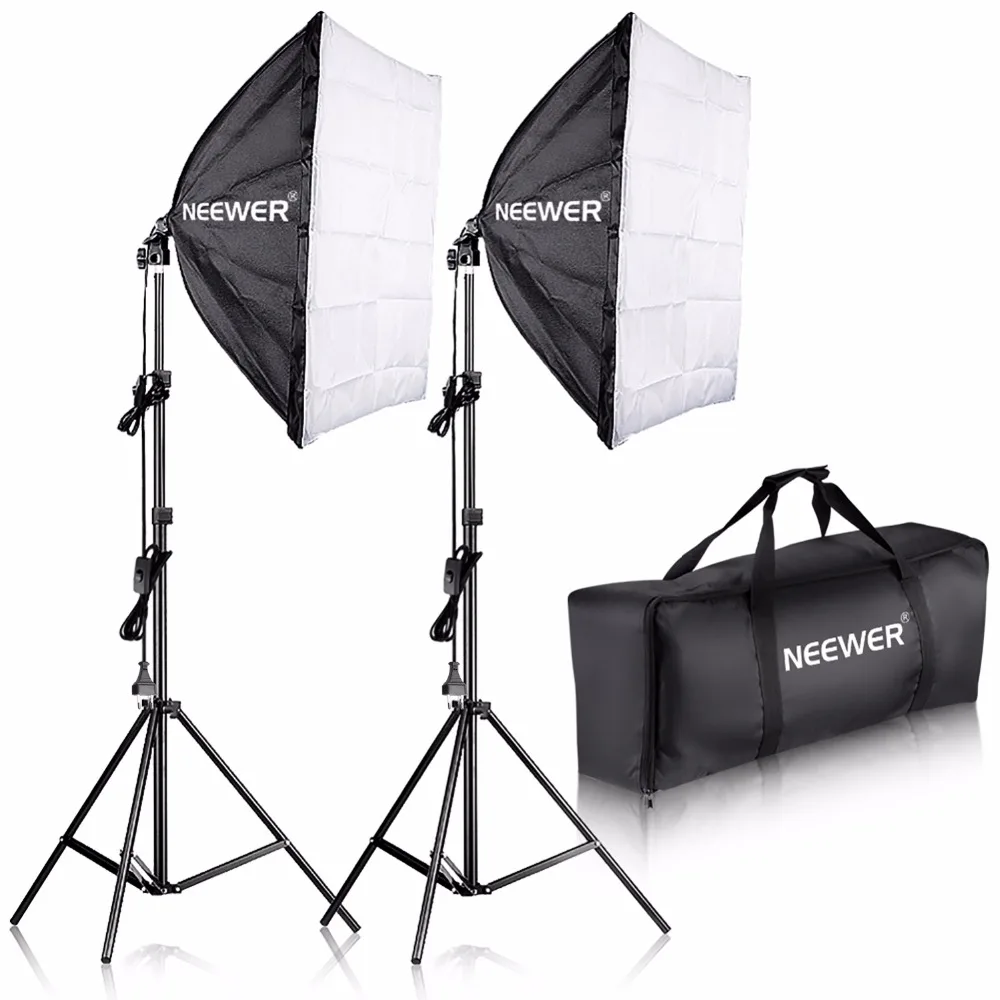 Neewer 700 Вт профессиональной фотографии 24x24 дюймов/60x60 см Softbox с E27 разъем освещения