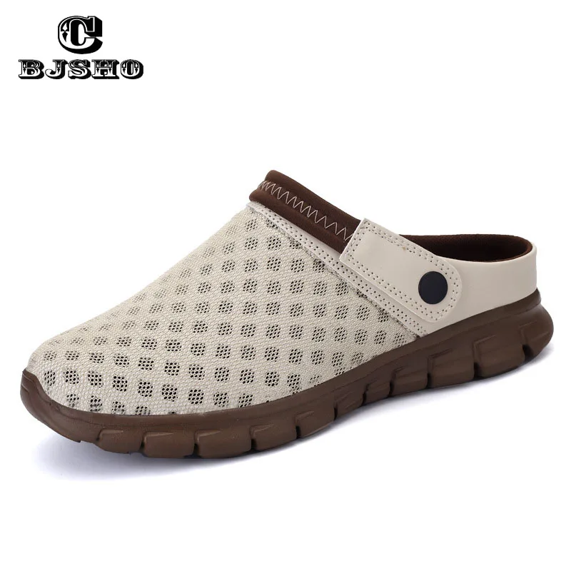 CBJSHO размеры 36–46 тапочки унисекс обувь Slip-on Пляжные сланцы Мужские дышащие Для