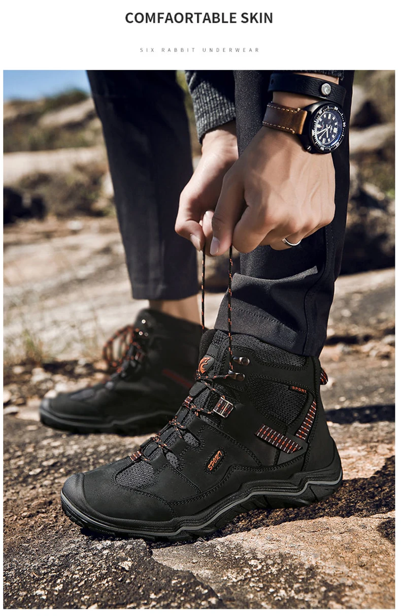 Brand Hiking Shoes Men Spring Hiking Boots Mountain Climbing Shoes Outdoor Sport Shoes Trekking Sneakers Size 38-45