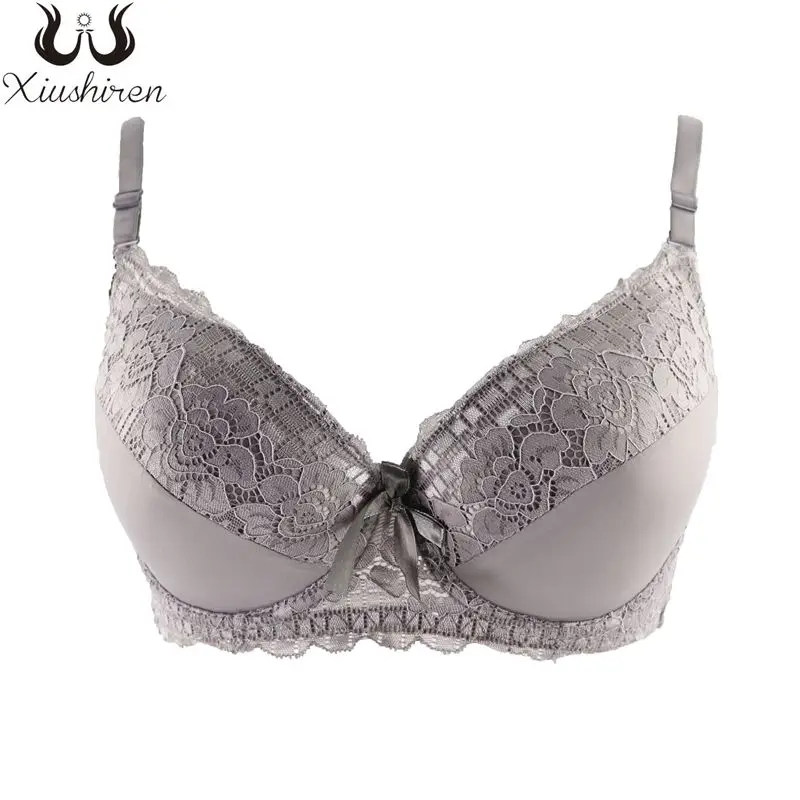 Xiushiren женские сексуальные бюстгальтеры 3/4 чашка пуш ап Цветочные Soutien Gorge мягкие