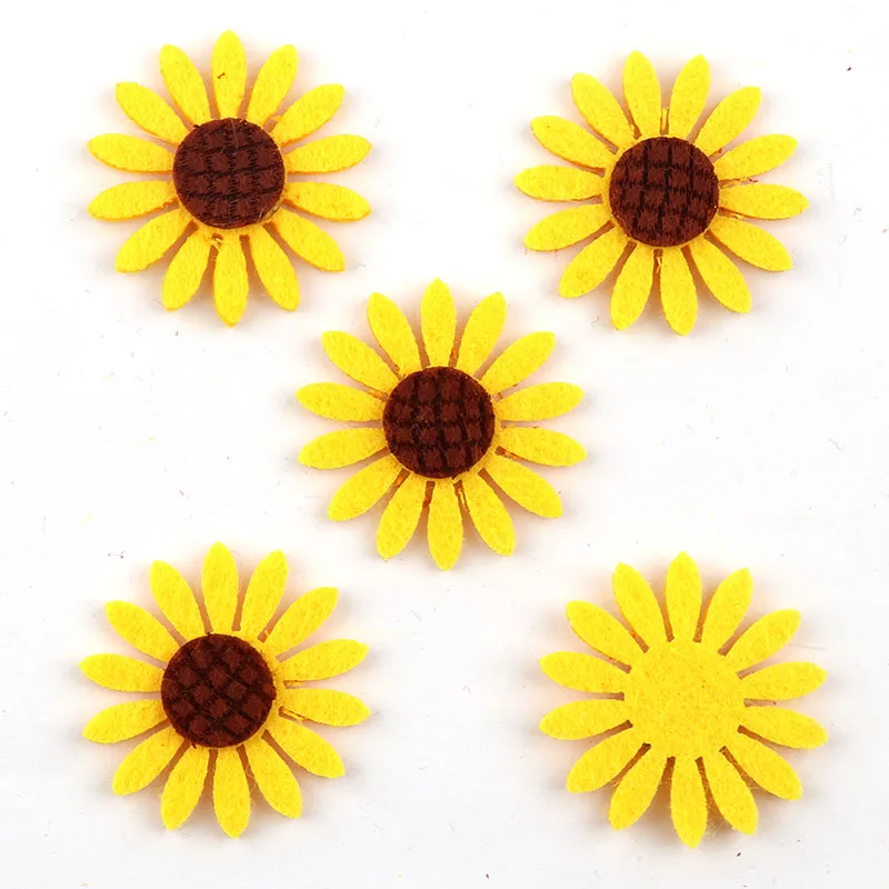 10 шт. фетровые аксессуары для скрапбукинга 39 мм|felt accessories|sunflower patchfelt patch |