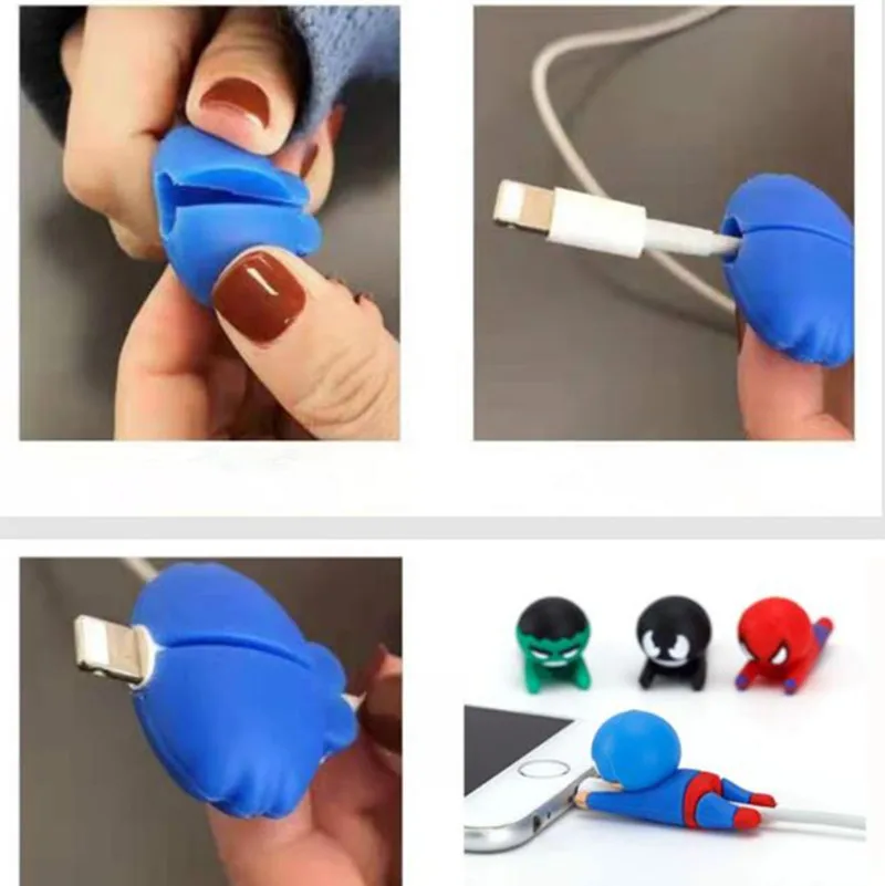 Newest Animal Lovely Anti-Break USB Data Cable Protector Universal Winder Saver for iPhone Charger Cord Cover | Электроника